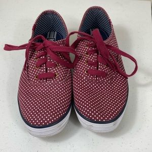 Vintage Wine Polka Dot Keds
